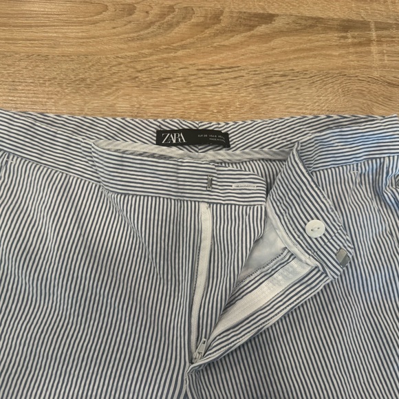 Zara Navy and White Striped Trousers - Picture 3 of 5